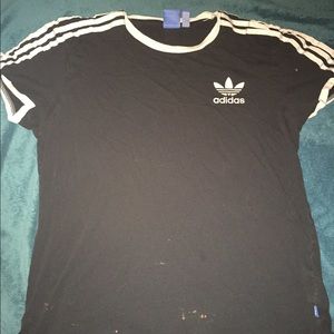 Adidas Originals Trefoil Three Striped Black Shirt